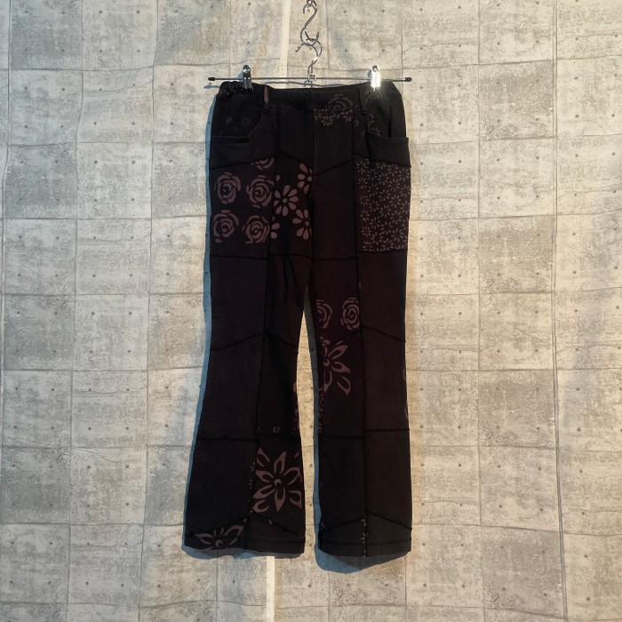 90s flowerpattern flare pants | Vintage.City 빈티지숍, 빈티지 코디 정보