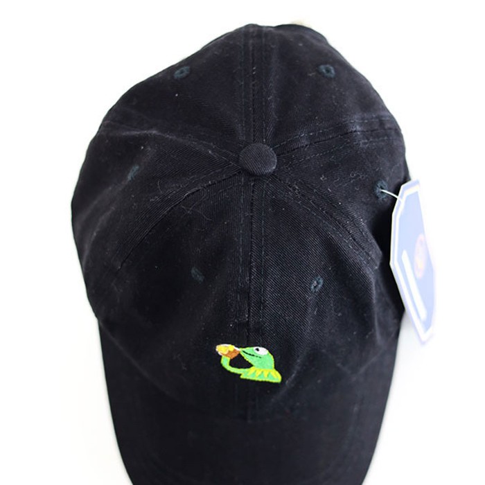 Dead Stock 00s Kermit Bootleg Black 6Panel cap | Vintage.City 빈티지숍, 빈티지 코디 정보