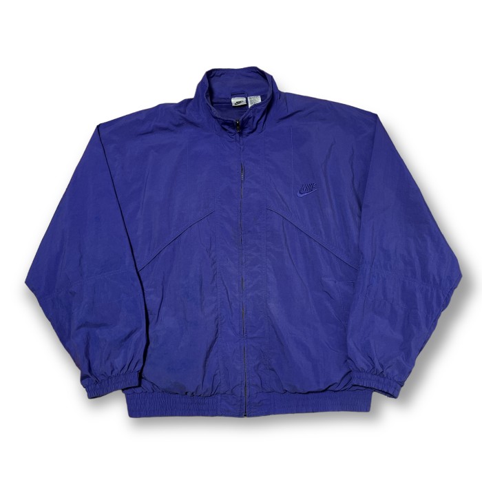 NIKE 90s embroidery logo nylon jacket ナイキ 90年代 刺繍ロゴ ナイロンジャケット パープル | Vintage.City 古着屋、古着コーデ情報を発信