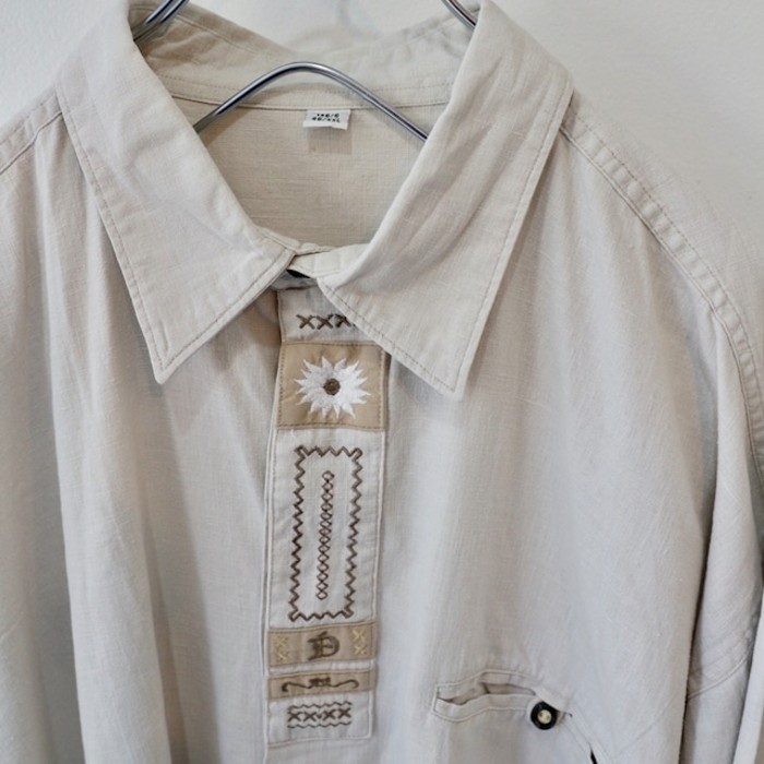 【embroidery XXL big tirolean shirt】 | Vintage.City 빈티지숍, 빈티지 코디 정보