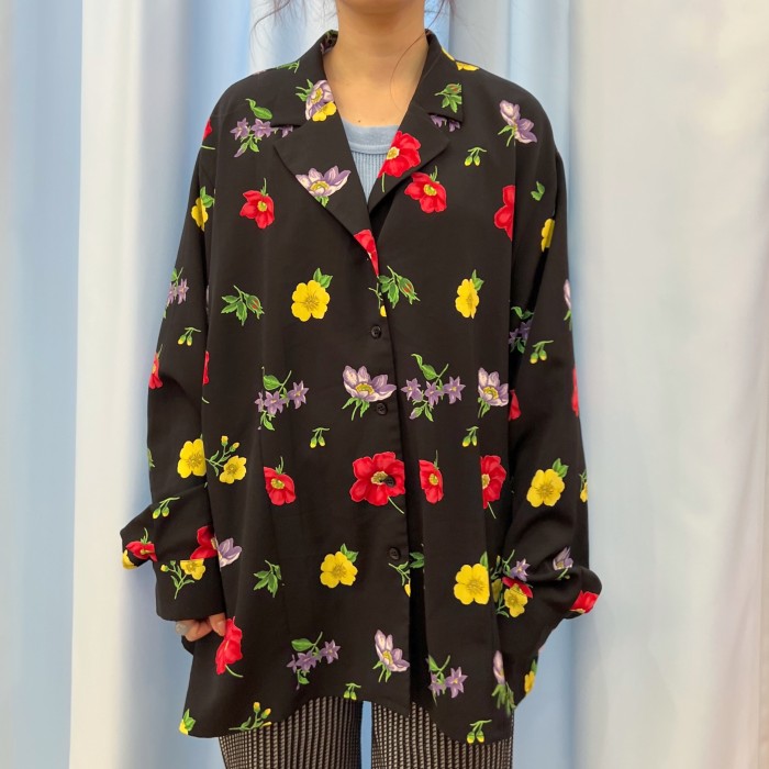 Flower poly shirt | Vintage.City ヴィンテージ 古着