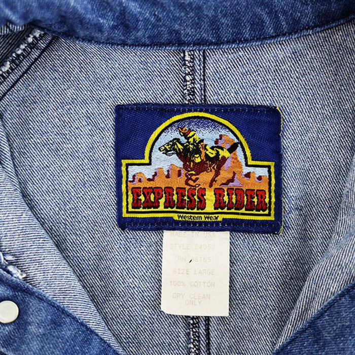 90s USA EXPRESS RIDER Denim Chester Coat Size L | Vintage.City 古着屋、古着コーデ情報を発信