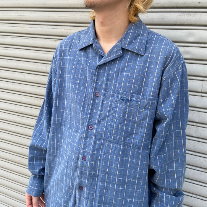 『送料無料』FUBU フブ ワンポイントロゴチェックシャツ XL 開襟 2000年初期 | Vintage.City 古着屋、古着コーデ情報を発信