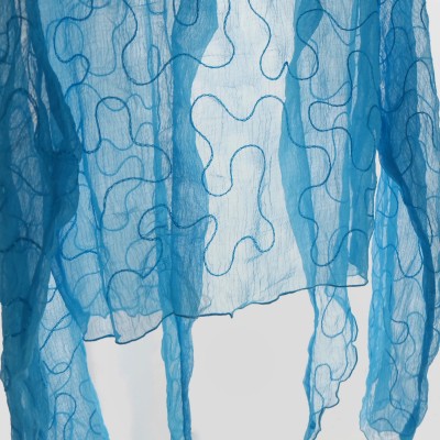 Wave embroidery sheer blouse | Vintage.City 古着屋、古着コーデ情報を発信