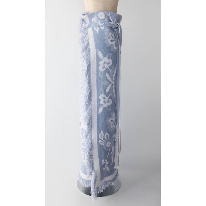 Vintage floral jacquard wrap skirt | Vintage.City 빈티지숍, 빈티지 코디 정보