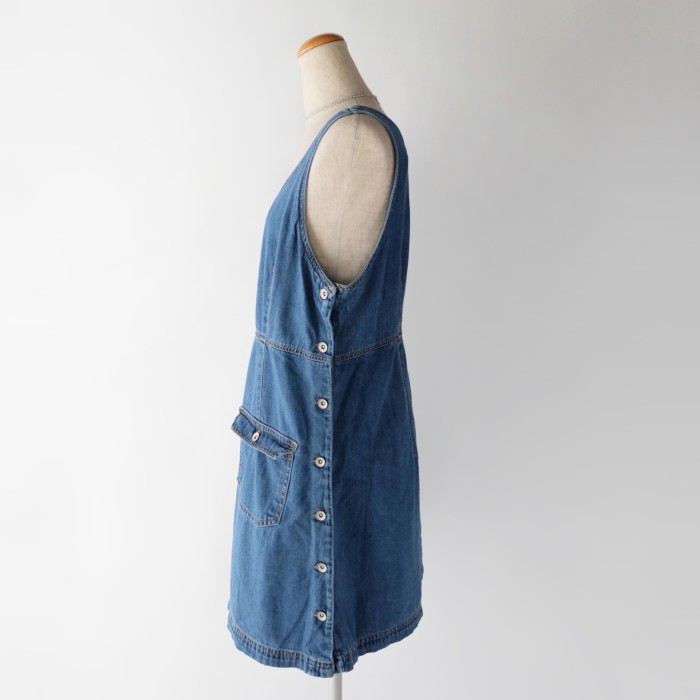 Denim jumper skirt vest | Vintage.City 빈티지숍, 빈티지 코디 정보