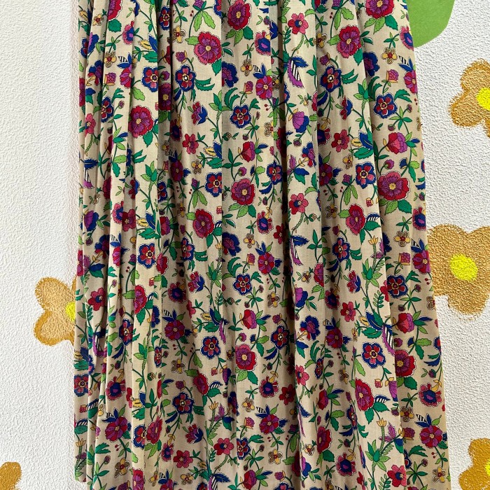 colorful flowers  skirt | Vintage.City 古着屋、古着コーデ情報を発信