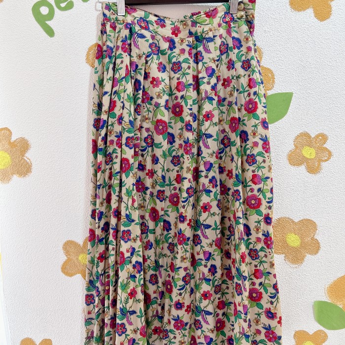 colorful flowers  skirt | Vintage.City 빈티지숍, 빈티지 코디 정보
