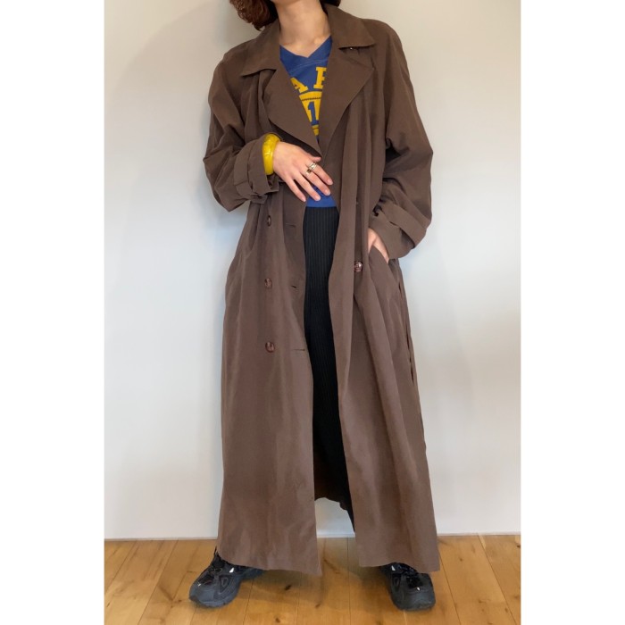 brown trench coat | Vintage.City 古着屋、古着コーデ情報を発信