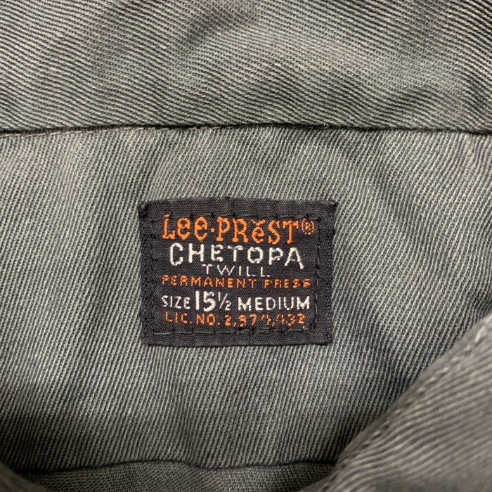 80'S Lee "CHETOPA TWILL" ワークシャツ チャコール USA製 | Vintage.City 古着屋、古着コーデ情報を発信