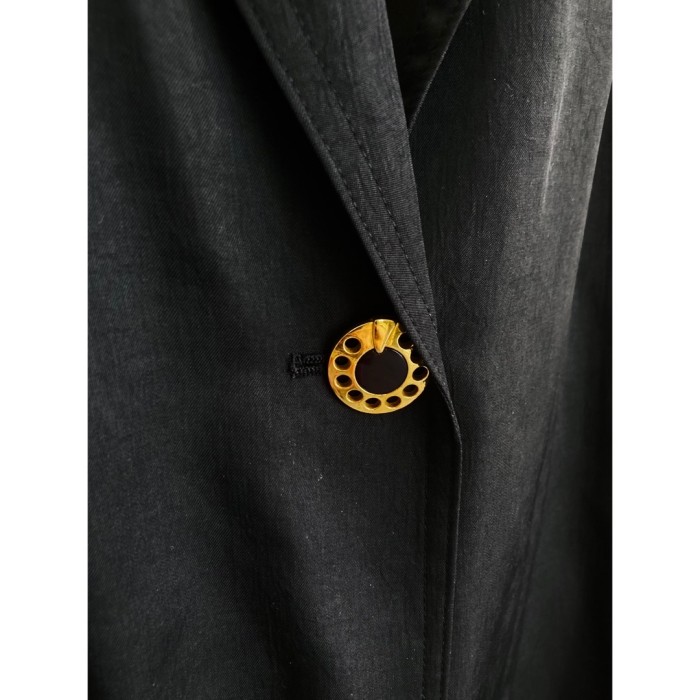 Jacket 黒ジャケット　薄手　ゴールドボタン　レディースL  古着 | Vintage.City 古着屋、古着コーデ情報を発信