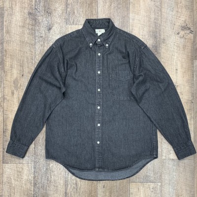 90'S J.CREW 旧タグ デニム BDシャツ ブラック カナダ製 | Vintage.City ヴィンテージ 古着