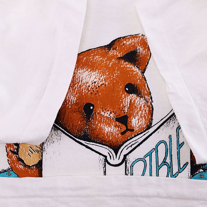 90s USA Bear and Bible Cute Graphic T-Shirt Size L | Vintage.City 古着屋、古着コーデ情報を発信