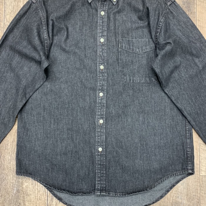 90'S J.CREW 旧タグ デニム BDシャツ ブラック カナダ製 | Vintage.City 古着屋、古着コーデ情報を発信