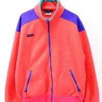 80s USA Columbia Vivid Pink Fleece Jacket Size L | Vintage.City 빈티지숍, 빈티지 코디 정보