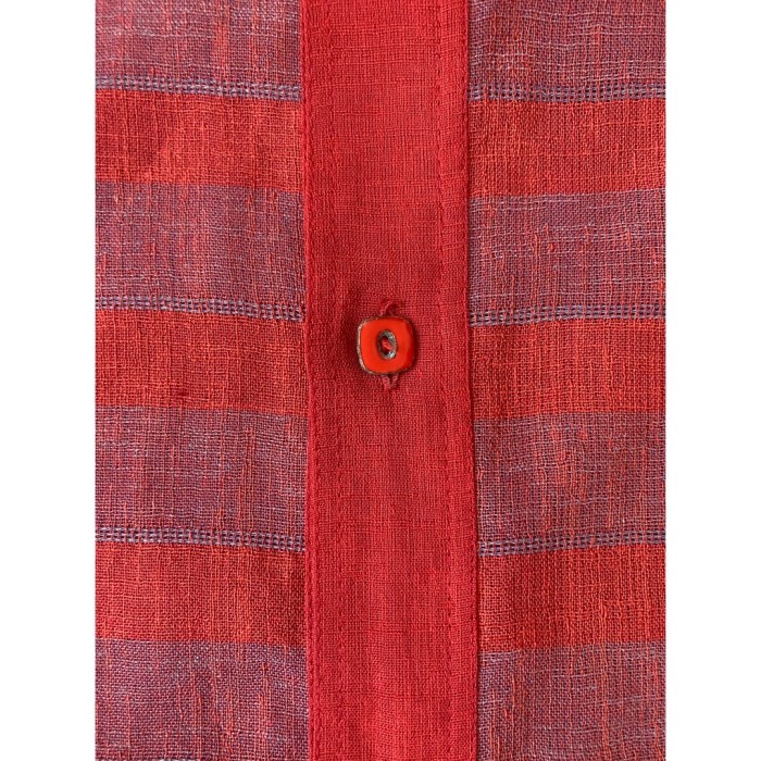 #256 PAVONE choya メンズLシャツ　赤水色ボーダー　古着 | Vintage.City 빈티지숍, 빈티지 코디 정보