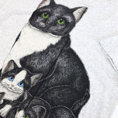 90s USA Cats Graphic Long Design T-shirt Size Free | Vintage.City ヴィンテージ 古着