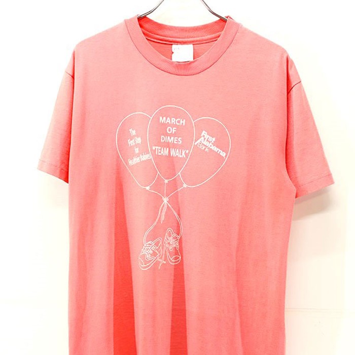 90s USA HANES Fade Pink Graphic T-Shirt Size L | Vintage.City 古着屋、古着コーデ情報を発信