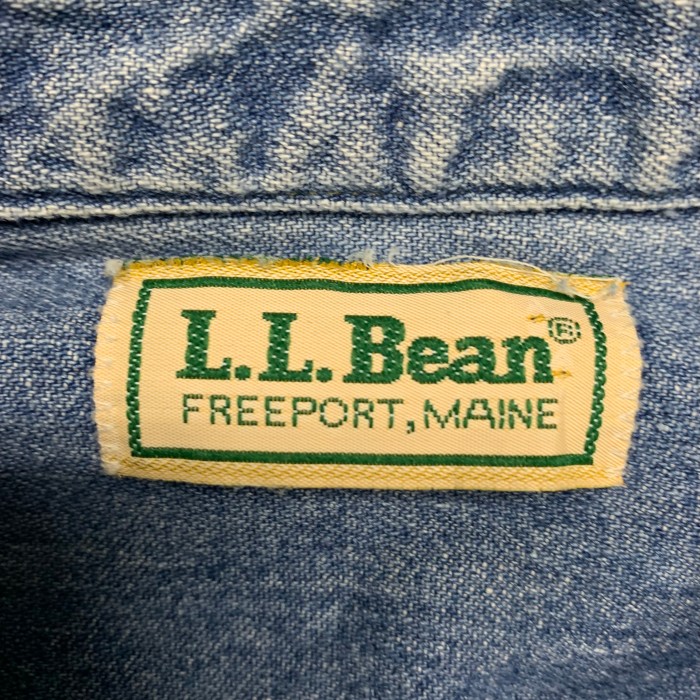 80'S LL Bean デニム ワークシャツ インディゴ | Vintage.City 빈티지숍, 빈티지 코디 정보