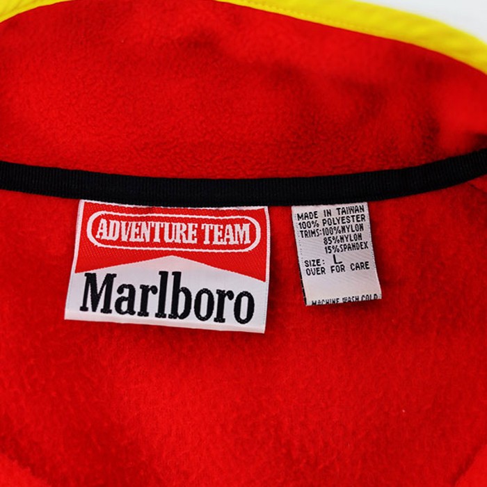 90s Marlboro 3Tone Pull Over Fleece Jacket Size L | Vintage.City 古着屋、古着コーデ情報を発信