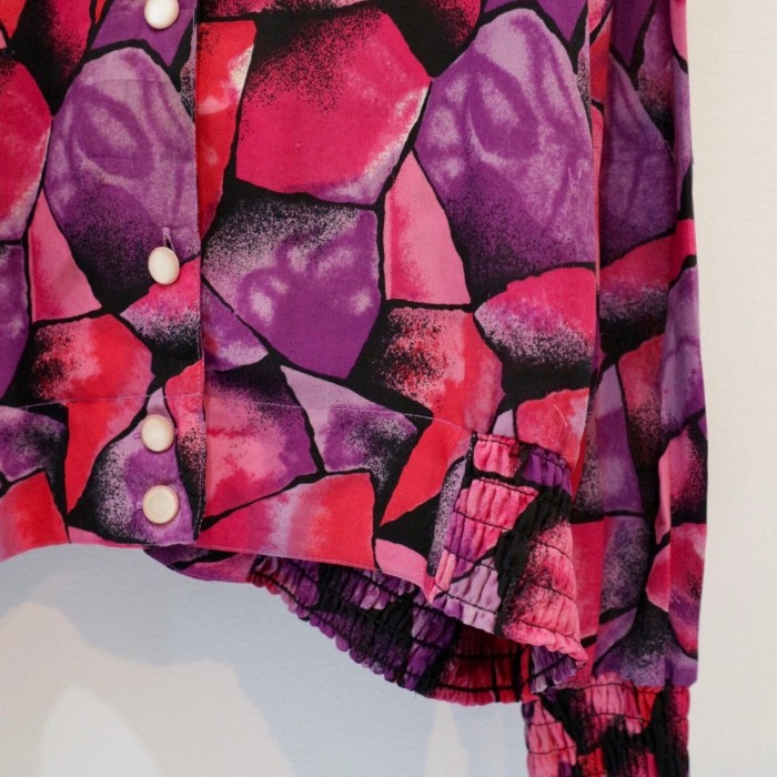 【artistic stained glass pattern tracker jacket】 | Vintage.City 빈티지숍, 빈티지 코디 정보