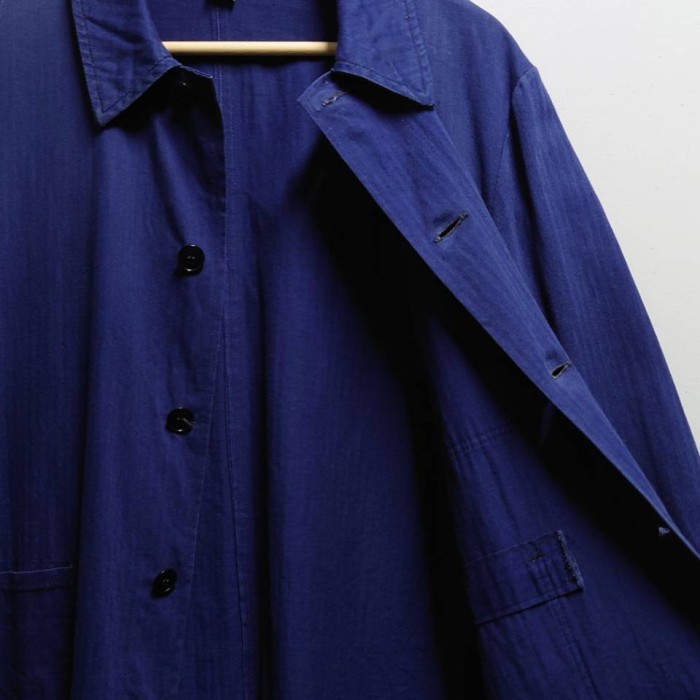 Vintage フレンチワーク BD コットン ヘリンボーン シャツ ジャケット | Vintage.City 古着屋、古着コーデ情報を発信
