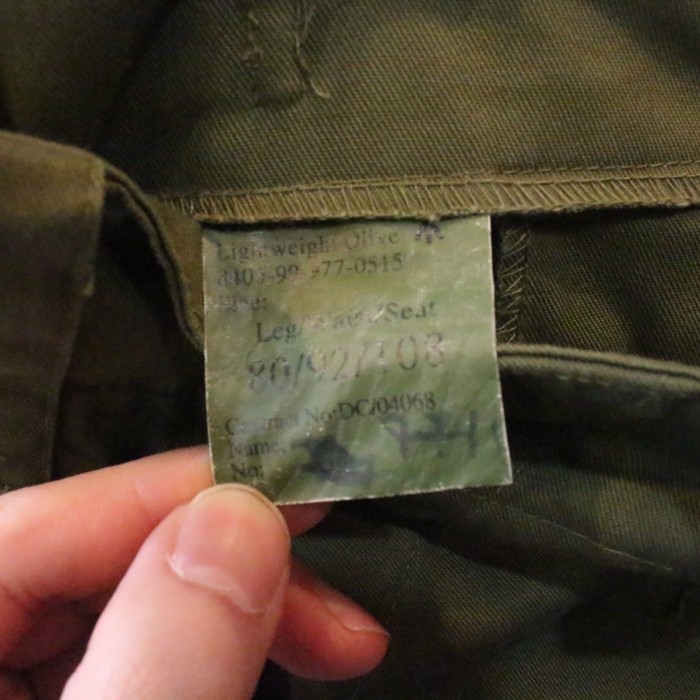 USED イギリス軍 ライトウェイト ファティーグパンツ | Vintage.City 古着屋、古着コーデ情報を発信