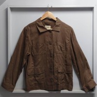 L.L.Bean リネン カバーオール ブラウン L ボタン シャツ ジャケット | Vintage.City 古着屋、古着コーデ情報を発信