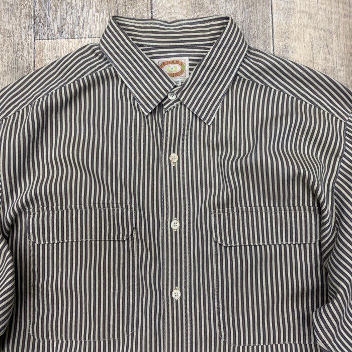90'S BANANA REPUBLIC 旧タグ フラップ付きポケット ストライプシャツ | Vintage.City 古着屋、古着コーデ情報を発信