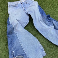LEVI’S 501 remake flared pants design denim Blue White | Vintage.City 古着屋、古着コーデ情報を発信