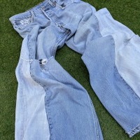 LEVI’S 501 remake flared pants design denim Blue White | Vintage.City 古着屋、古着コーデ情報を発信