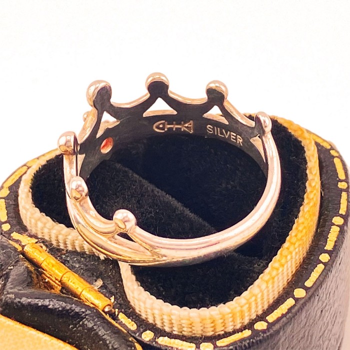 Vintage Ruby × Crown Silver Ring | Vintage.City 古着屋、古着コーデ情報を発信