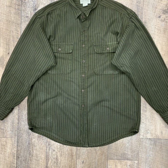 90'S BANANA REPUBLIC 旧タグ フラップ付きポケット ワークシャツ USA製 | Vintage.City 빈티지숍, 빈티지 코디 정보