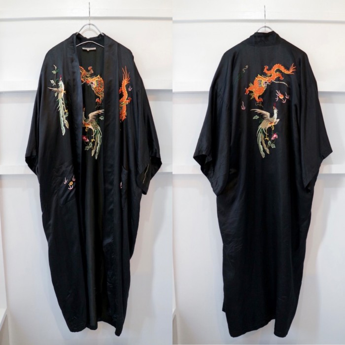 【"vintage" hand embroidery silk china gown】 | Vintage.City 古着屋、古着コーデ情報を発信