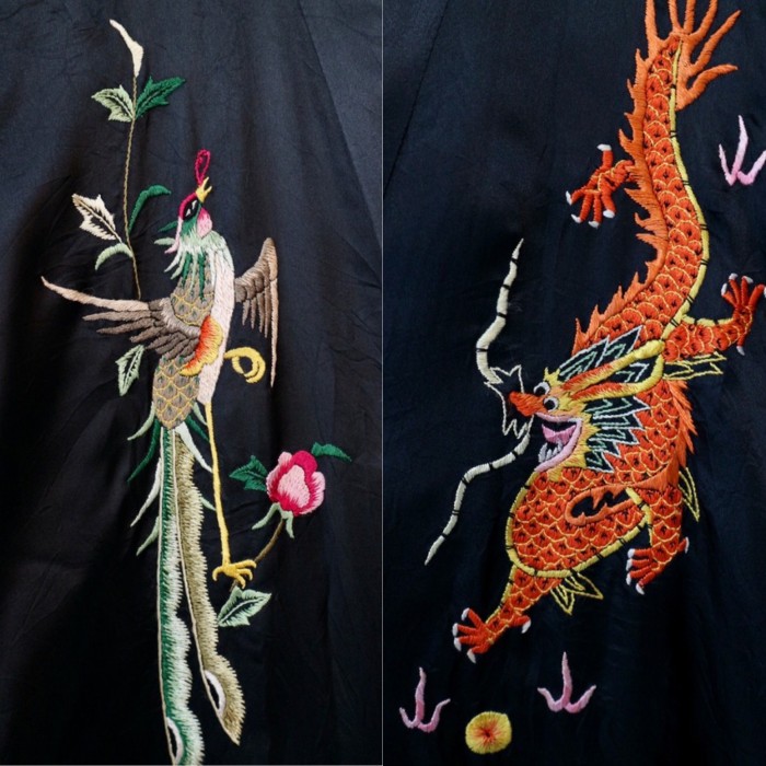 【"vintage" hand embroidery silk china gown】 | Vintage.City 빈티지숍, 빈티지 코디 정보