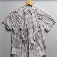COMME des GARCONS チェック 半袖 フリル シャツ | Vintage.City 古着屋、古着コーデ情報を発信