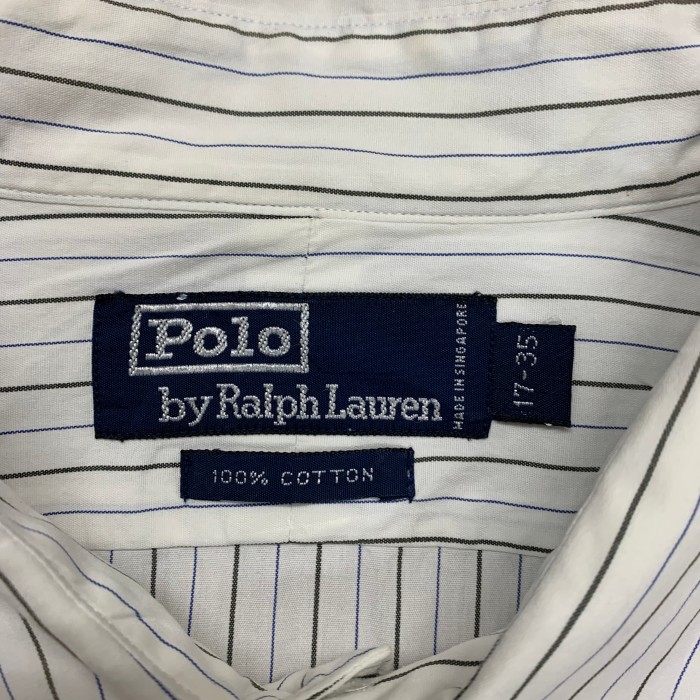 90'S RALPH LAUREN ポプリン 長袖 レギュラーカラーシャツ ストライプ | Vintage.City 古着屋、古着コーデ情報を発信