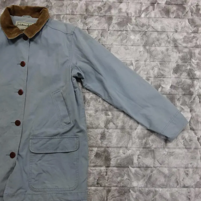 エルエルビーン ステンカラーコート XL ライトブルー ブラウン 異素材 襟 | Vintage.City 古着屋、古着コーデ情報を発信