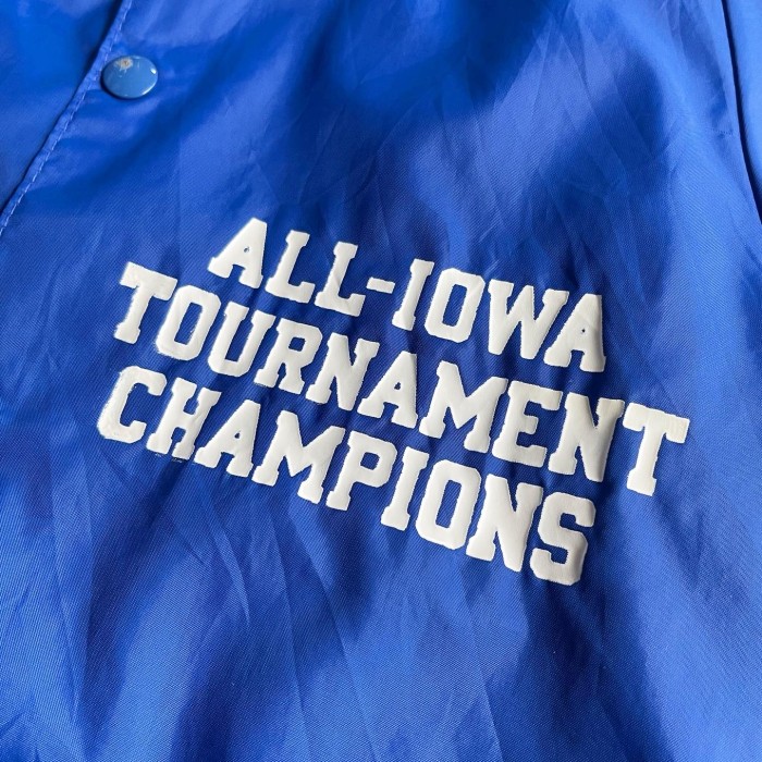 1970s Pla Jac ALL-IOWA TOURNAMENT CHAMPIONS Coach Jacket MADE IN USA 【S】 | Vintage.City 빈티지숍, 빈티지 코디 정보