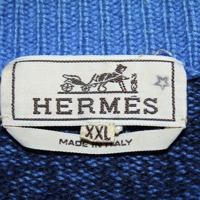 HERMES Cashmere×Silk Half-Zip Knit ITALY製 | Vintage.City 빈티지숍, 빈티지 코디 정보
