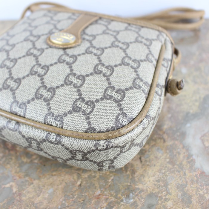 OLD GUCCI PLUS GG PATTERNED SHOULDER BAG MADE IN ITALY/オールドグッチプラスGG柄ショルダーバッグ | Vintage.City 古着屋、古着コーデ情報を発信