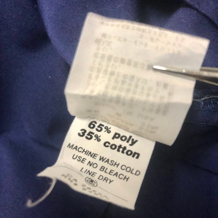 90〜00s OLD STUSSY/Gimmick L/S shirt/USA製/M/ギミックシャツ/ネイビー/長袖/ステューシー/オールドステューシー | Vintage.City 古着屋、古着コーデ情報を発信