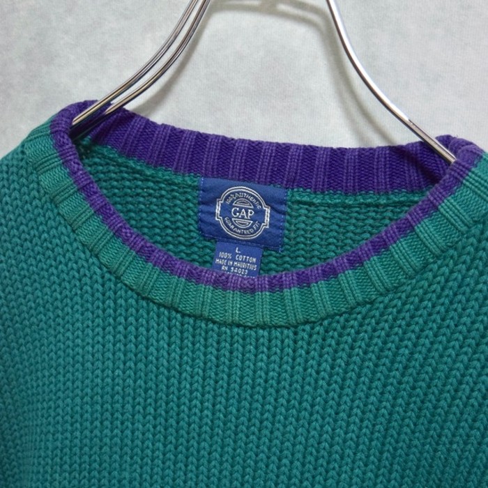 90s " GAP " cotton knit | Vintage.City 古着屋、古着コーデ情報を発信
