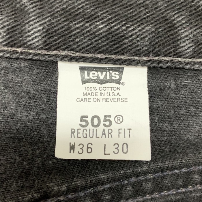 00'S LEVIS 505 デニム BLACK USA製 W36L30 | Vintage.City 빈티지숍, 빈티지 코디 정보