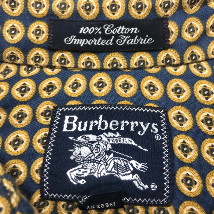 80～90s Burberrys/Multi print L/S Shirt/USA製/L/総柄/長袖シャツ/ネイビー/バーバリーズ | Vintage.City 古着屋、古着コーデ情報を発信