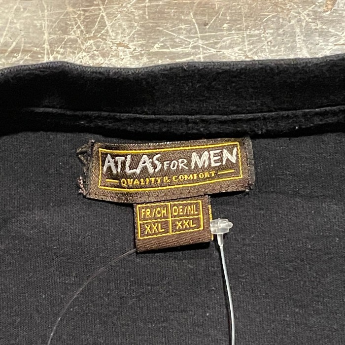 ATRAS FOR MEN アニマルプリント　狼　ロングスリーブTシャツ　2XLサイズ　ブラック　A792 | Vintage.City 빈티지숍, 빈티지 코디 정보