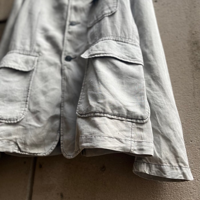 "Armani Jeans" linen field jacket | Vintage.City 古着屋、古着コーデ情報を発信
