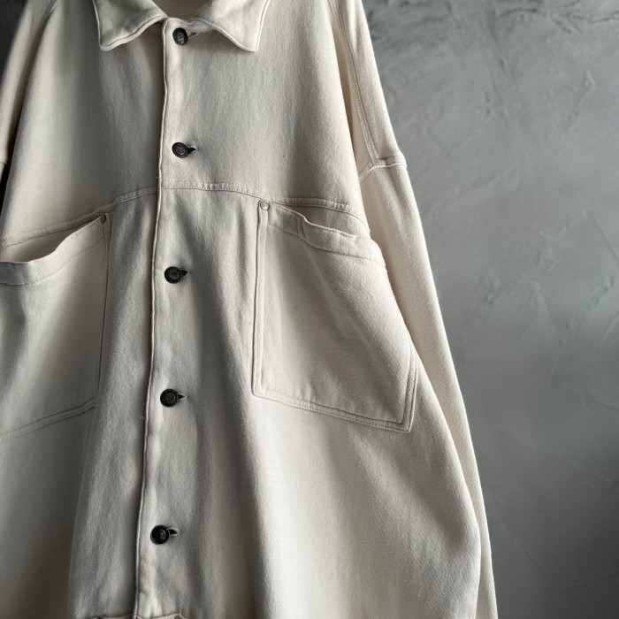 sweat material big coverall jacket | Vintage.City 빈티지숍, 빈티지 코디 정보