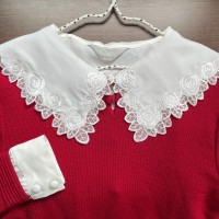 rose motif sheer collar blouse -3- | Vintage.City ヴィンテージ 古着