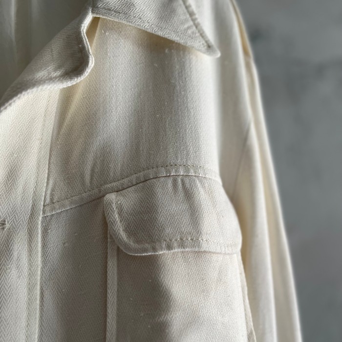 40s "Juster's" herringbone rayon opencollar  jacket | Vintage.City Vintage Shops, Vintage Fashion Trends